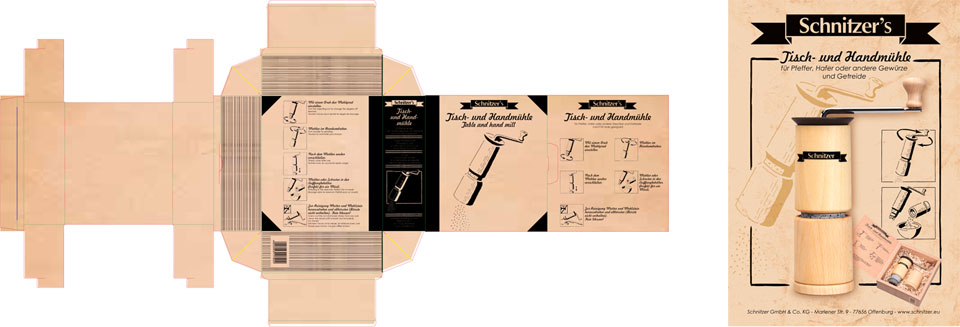 Schnitzer Handmühle Stanzform