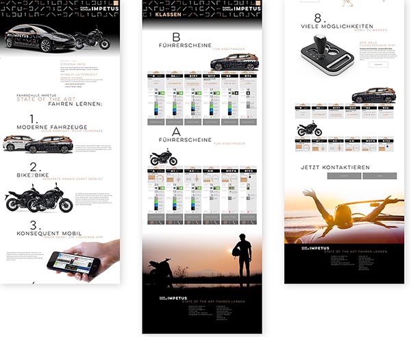 Impetus Fahrschule Website